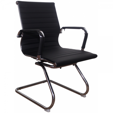 Офисный стул MF-1904 черный (кожзам)