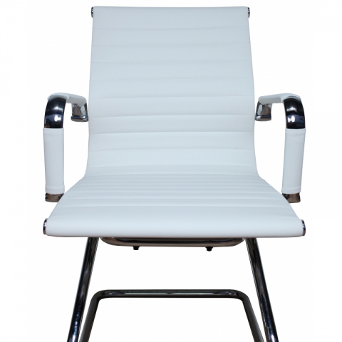 Офисный стул MF-1904 белый (кожзам)