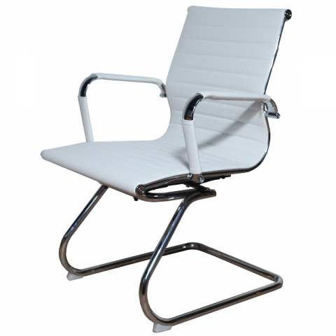 Офисный стул MF-1904 белый (кожзам)