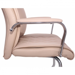 Офисный стул MF-720BS бежевый (экокожа)