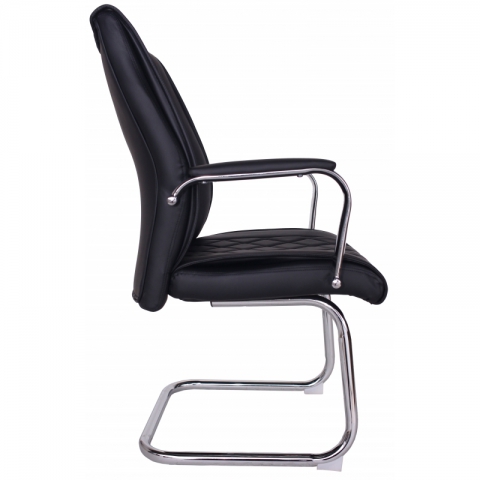 Офисный стул MF-720BS черный (экокожа)