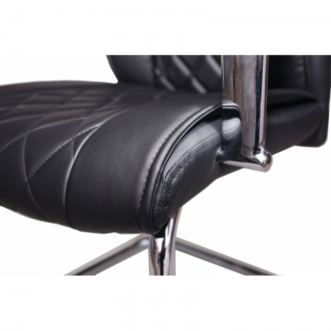 Офисный стул MF-720BS черный (экокожа)