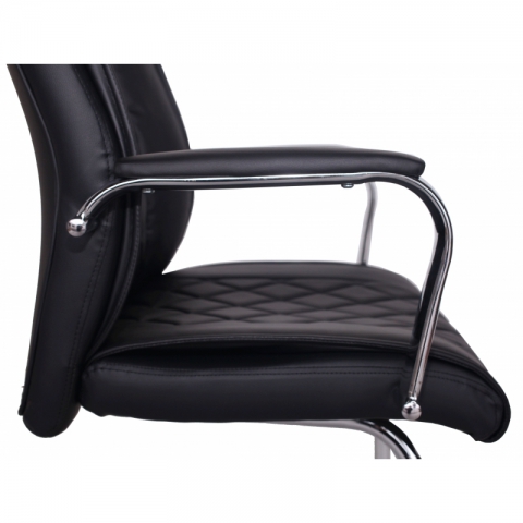 Офисный стул MF-720BS черный (экокожа)