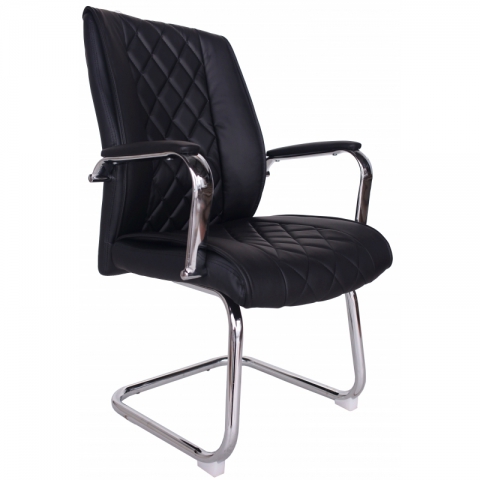 Офисный стул MF-720BS черный (экокожа)