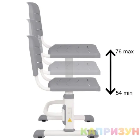 Парта трансформер со стулом Капризун A7-gray