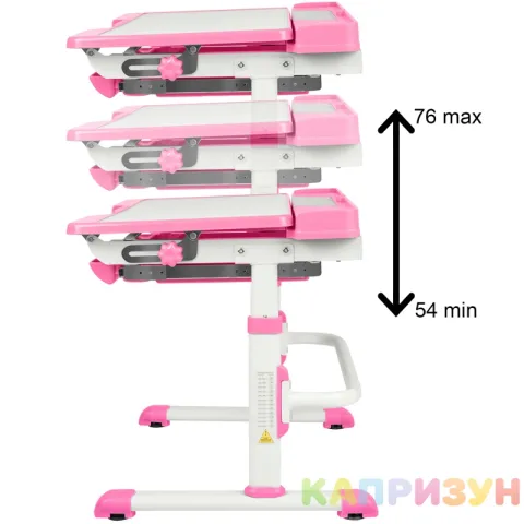 Парта трансформер со стулом Капризун A7-pink