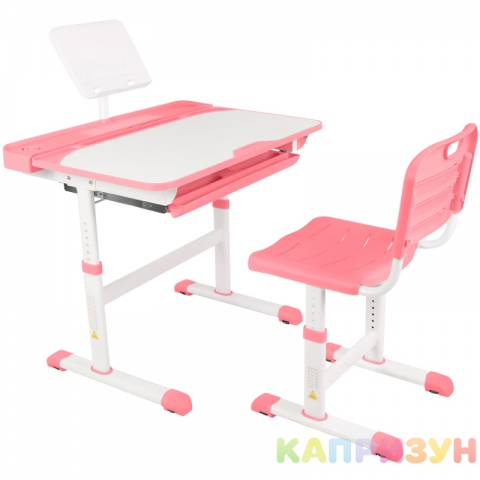 Парта трансформер со стулом Капризун Q8-pink