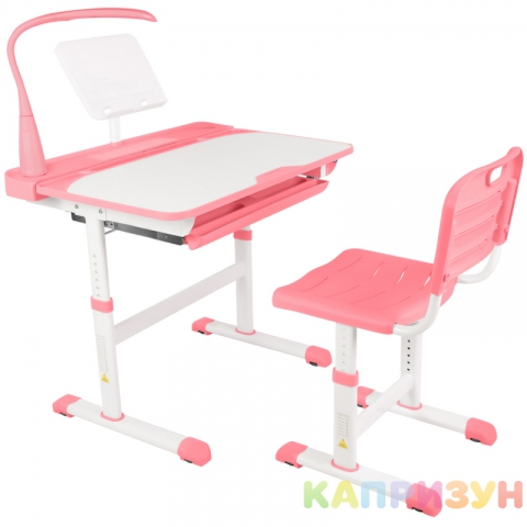 Парта трансформер со стулом Капризун Q8-pink