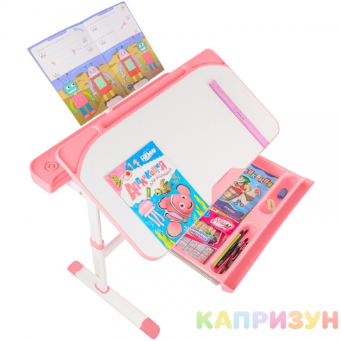 Парта трансформер со стулом Капризун Q8-pink