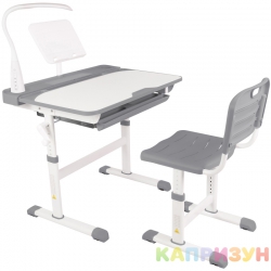 Парта трансформер со стулом Капризун R8-gray