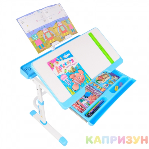 Парта трансформер со стулом Капризун T7-blue