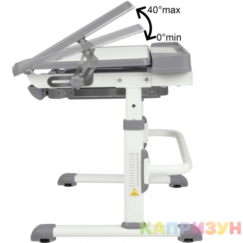 Парта трансформер со стулом Капризун T7-gray