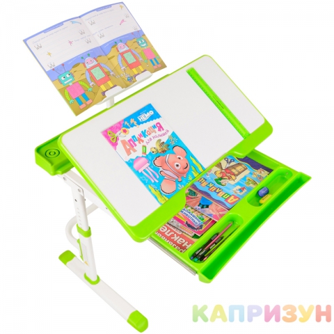 Парта трансформер со стулом Капризун T7-green