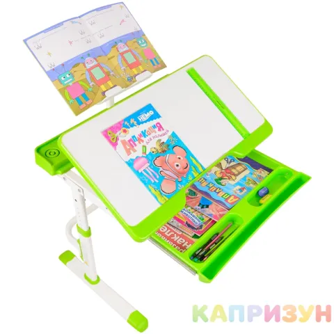 Парта трансформер со стулом Капризун T7-green