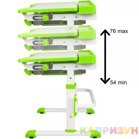 Парта трансформер со стулом Капризун T7-green
