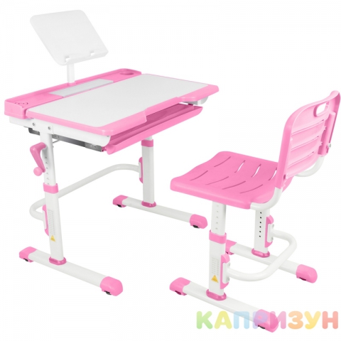 Парта трансформер со стулом Капризун T7-pink