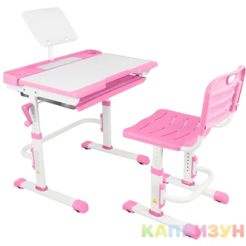 Парта трансформер со стулом Капризун T7-pink