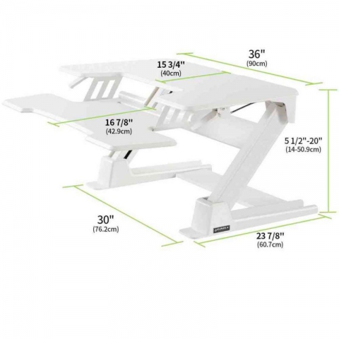 Подставка на компьютерный стол для работы стоя Eureka CV-PRO36W, белый