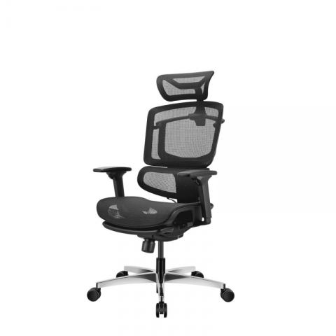 Премиум эргономичное кресло GTC Open M с поддержкой для ног, черный