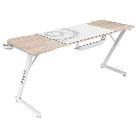 Стол компьютерный ZONE 51 TRINE 160 Wood/White