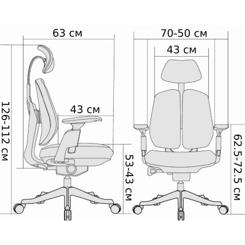 Кресло Falto Orto Bionic A92-2W Fabrik-WH-Red (каркас светлый/ткань red)