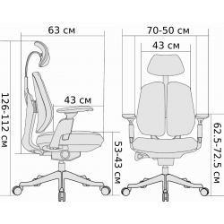 Кресло Falto Orto Bionic A92-2W Fabrik-WH-BL (каркас светлый/ткань blue)