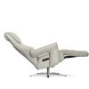 Кресло реклайнер FALTO Argento (3 мотора, зеро, натуральная кожа, цвет серый зола 6218, аккумулятор)