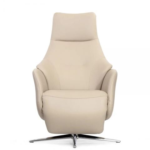 Кресло электрореклайнер FALTO Crema (2 мотора, zero, аккумулятор, натуральная кожа, бежевый)