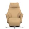 Кресло электрореклайнер FALTO Benessere (2 мотора, массаж, акум., натуральная кожа, коричневый)