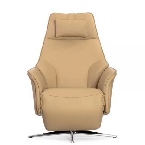 Кресло электрореклайнер FALTO Benessere (2 мотора, массаж, акум., натуральная кожа, коричневый)