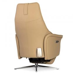 Кресло электрореклайнер FALTO Benessere (2 мотора, массаж, акум., натуральная кожа, коричневый)