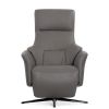 Кресло электрореклайнер FALTO Titanio (2 мотора, zero, аккумулятор, натуральная кожа, тёмно серый)