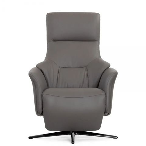 Кресло электрореклайнер FALTO Titanio (2 мотора, zero, аккумулятор, натуральная кожа, тёмно серый)