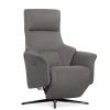 Кресло электрореклайнер FALTO Titanio (2 мотора, zero, аккумулятор, натуральная кожа, тёмно серый)