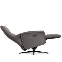 Кресло электрореклайнер FALTO Titanio (2 мотора, zero, аккумулятор, натуральная кожа, тёмно серый)
