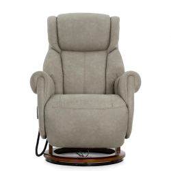 Кресло электрореклайнер FALTO Lift (3 мотора с механизмом подъема, искусственный нубук, серый)