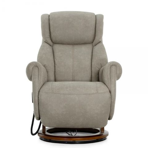 Кресло электрореклайнер FALTO Lift (3 мотора с механизмом подъема, искусственный нубук, серый)
