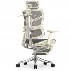 Кресло с подножкой FALTO FLY 2 (динамичный подголовник, подлокотники 6D(360), сетка, светлый)
