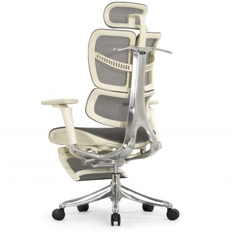 Кресло с подножкой FALTO FLY 2 (динамичный подголовник, подлокотники 6D(360), сетка, светлый)