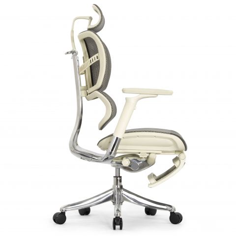 Кресло с подножкой FALTO FLY 2 (динамичный подголовник, подлокотники 6D(360), сетка, светлый)