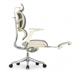 Кресло с подножкой FALTO FLY 2 (динамичный подголовник, подлокотники 6D(360), сетка, светлый)