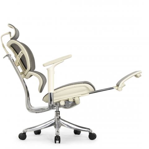 Кресло с подножкой FALTO FLY 2 (динамичный подголовник, подлокотники 6D(360), сетка, светлый)