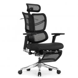 Кресло Falto Fly 2 (сидение MAX с подножкой, подлокотник 6D(360), сетка черная / каркас черный)