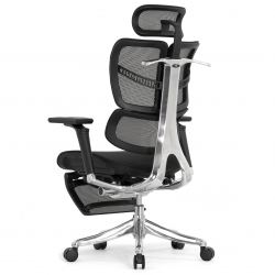 Кресло Falto Fly 2 (сидение MAX с подножкой, подлокотник 6D(360), сетка черная / каркас черный)