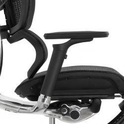 Кресло Falto Fly 2 (сидение MAX с подножкой, подлокотник 6D(360), сетка черная / каркас черный)