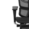 Кресло Falto Fly 2 (сидение MAX с подножкой, подлокотник 6D(360), сетка черная / каркас черный)
