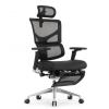 Кресло с подножкой FALTO SAIL 2 (динамичный поясничный упор, подлокотники 6D(360), сетка, черный)