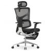Кресло с подножкой FALTO SAIL 2 (динамичный поясничный упор, подлокотники 6D(360), сетка, черный)