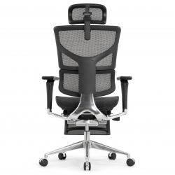 Кресло с подножкой FALTO SAIL 2 (динамичный поясничный упор, подлокотники 6D(360), сетка, черный)