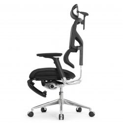 Кресло с подножкой FALTO SAIL 2 (динамичный поясничный упор, подлокотники 6D(360), сетка, черный)